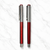 Ballpen Bazaar Metallic Glossy Red Ball Pen with Silver Cap | Openable Mechanism | Smooth Blue Ink | Premium Writing Pen | Pack of 2