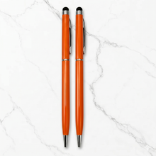 Glossy Orange Color Stylus Ball Pen – Twist Mechanism | 0.6mm Blue Ink
