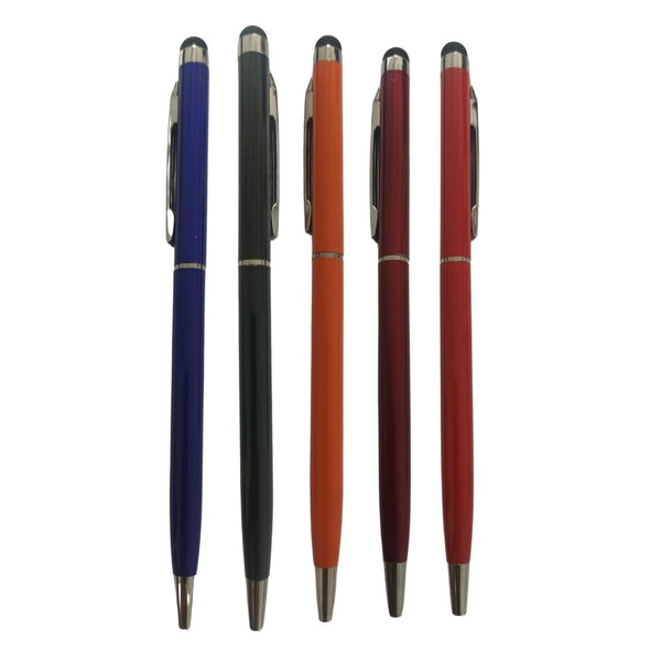 Combo of 5 Stylus Twist Ball Pens – Blue Ink | Touchscreen Compatible | BallPenBazaar