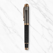 Designer Black Body Ball Pen with Gunmetal Cap & Golden Clip – Openable...