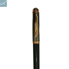 Designer Black Ball Pen – Gunmetal Cap, Golden Clip | BallPenBazaar