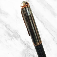 Designer Black Body Ball Pen with Gunmetal Cap & Golden Clip – Openable Mechanism | Black Ink