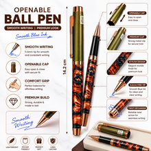 Glossy Designer Red Ball Pen – Silver Cap | Blue Ink