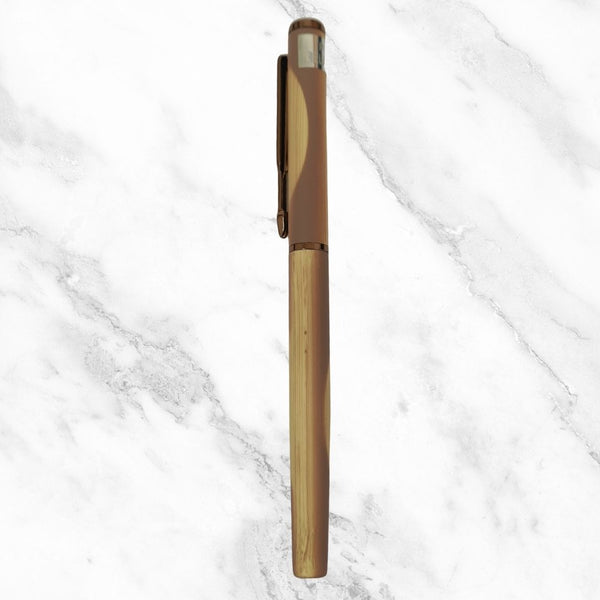 Designer Wooden Ball Pen – Brown Clip Blue Ink | BallPenBazaar