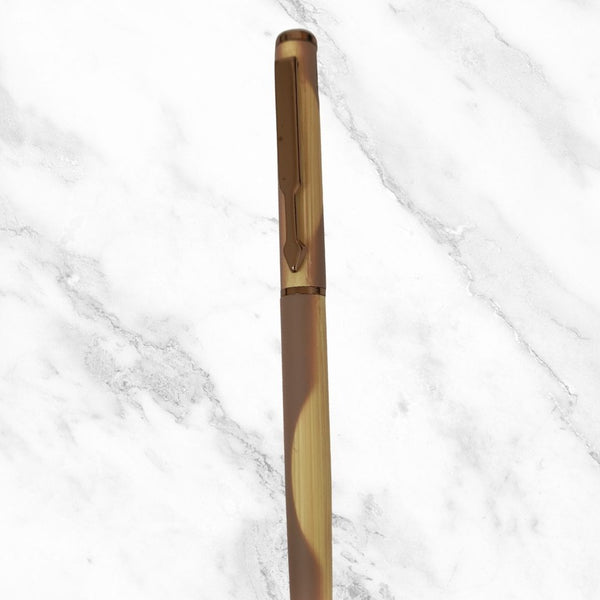 Designer Wooden Color Ball Pen with Brown Clip – Openable Mechanism | Smooth Writing Blue Ink