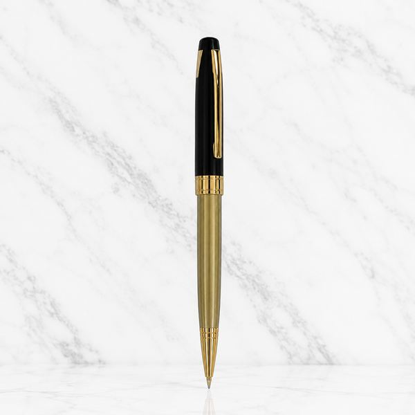 Elegant Black and Gold Twist Pen – Timeless Design | Smooth Black Ink Flow