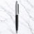 Elegant Silver and Black Dual Body Ball Pen – Click Mechanism | Blue Ink