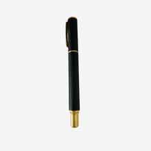Fellowship Jotter Matt Black Body Ball Pen with Black Cap & Gold Clip | Back Press Mechanism | Blue Ink