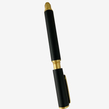 Fellowship Jotter Matt Black Body Ball Pen with Black Cap & Gold Clip | Back Press Mechanism | Blue Ink