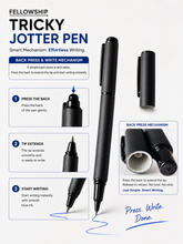 Fellowship Tricky Jotter Black Ball Pen – Blue Ink Refill
