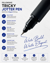 Fellowship Tricky Jotter Black Ball Pen – Blue Ink Refill