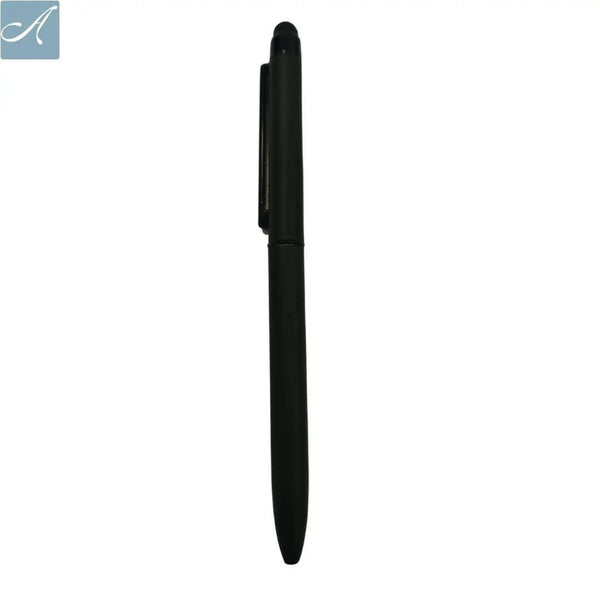 2-in-1 Matte Black Mobile Touch Pen – Dual Ink | BallPenBazaar
