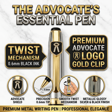 Advocate Logo Ball Pen – Black & Silver Premium Design