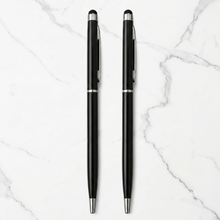 Glossy Black Stylus Twist Ball Pen – Blue Ink | BallPenBazaar
