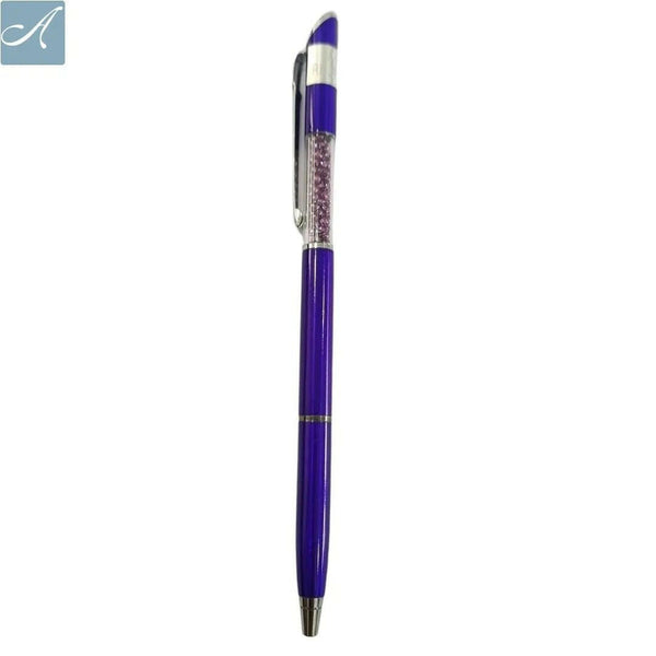 Glossy Blue Diamond Pen – Smooth Blue Ink | BallPenBazaar