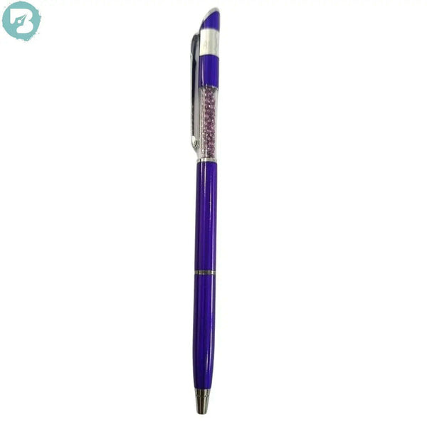 Glossy Blue Diamond Pen – Smooth Blue Ink | BallPenBazaar