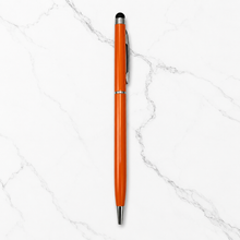 Glossy Orange Stylus Twist Ball Pen – Blue Ink | BallPenBazaar