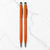 Glossy Orange Color Stylus Ball Pen – Twist Mechanism | 0.6mm Blue Ink