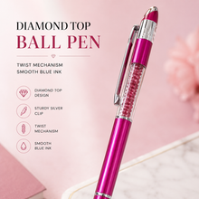 Matt Pink Diamond Twist Ball Pen – Silver Clip | Blue Ink