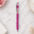 Matt Pink Diamond Twist Ball Pen – Silver Clip | Blue Ink