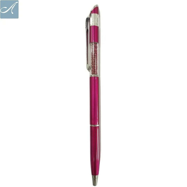 Glossy Pink Diamond Pen – Smooth Blue Ink | BallPenBazaar