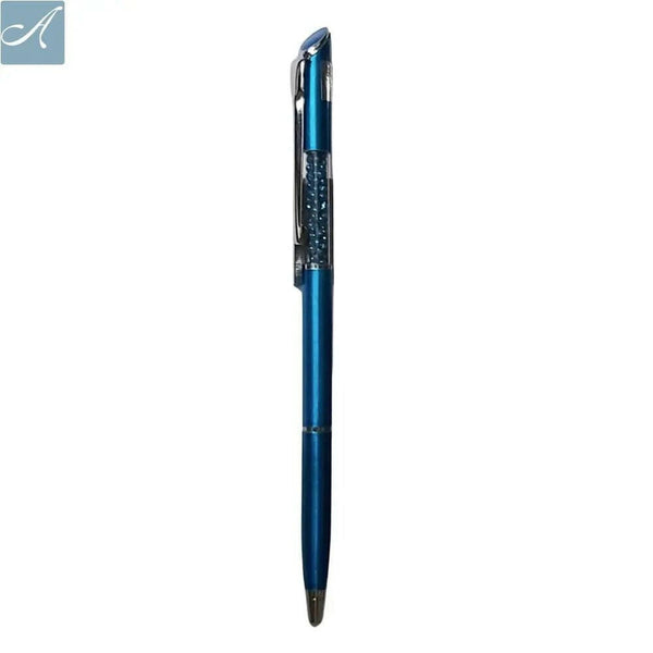 Glossy Sky Diamond Ball Pen – Blue Ink | BallPenBazaar