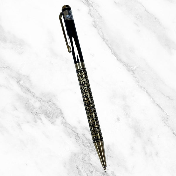Gold and Black Ball Pen – Blue Ink | BallPenBazaar