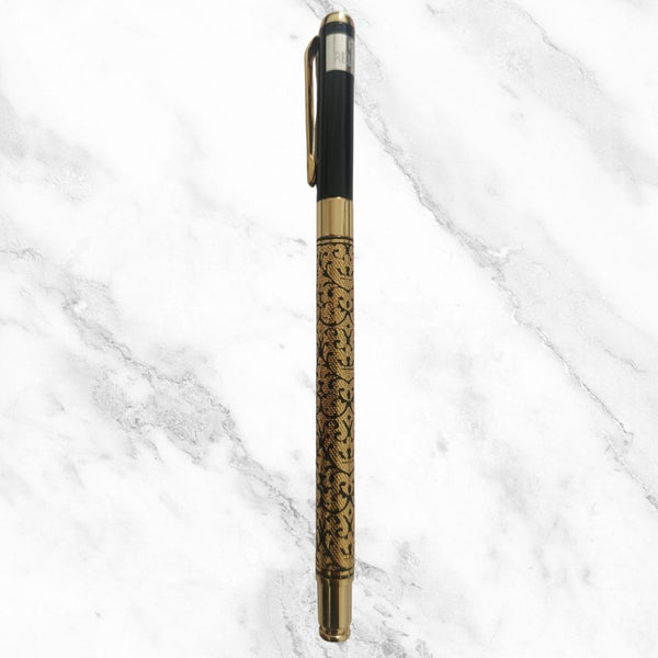 Gold and Black Designer Ball Pen – Openable Mechanism | Smooth Writing Blue Ink