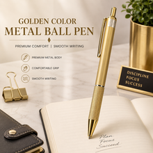 Golden Color Metal Ball Pen – Premium Comfort | Smooth Writing | Black Ink