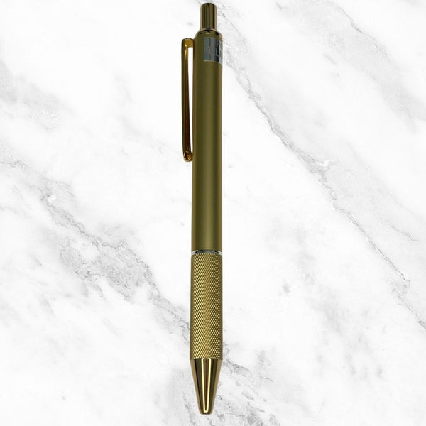 Golden Metal Ball Pen – Comfortable Grip | Smooth Click for Elegant Writing