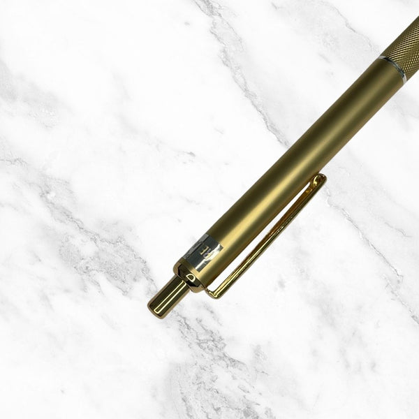 Golden Metal Ball Pen – Comfortable Grip | Smooth Click for Elegant Writing