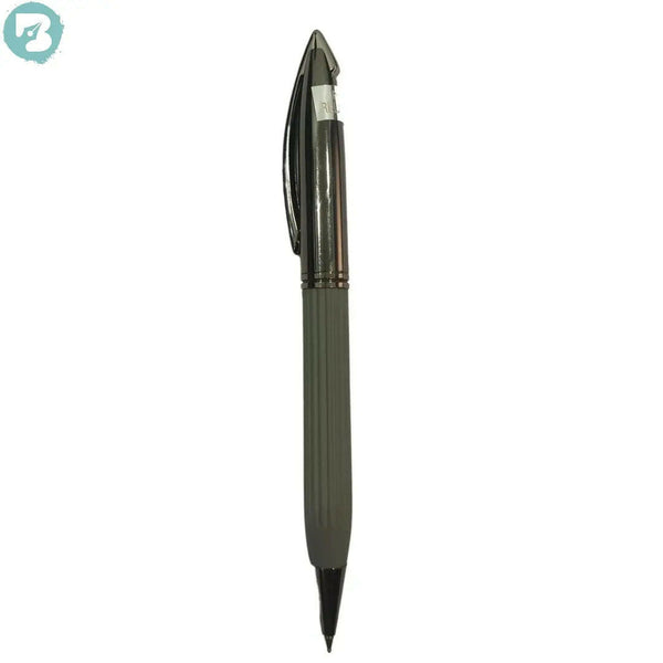 Gun Metal Leather Grip Ball Pen – Twist Mechanism | BallPenBazaar