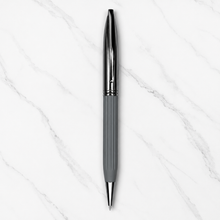Gun Metal Leather Finish Grip Ball Pen – Premium Twist Mechanism | Black Ink