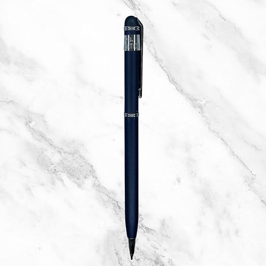 Gunmetal and Silver Ball Pen – Blue Ink | BallPenBazaar