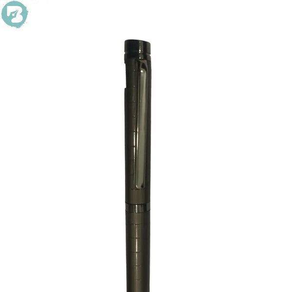 Gunmetal color Engraved body Pen - Premium Twist Design with Smooth Black Ink.