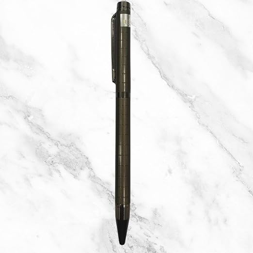 Gunmetal Engraved Body Ball Pen – Premium Twist Mechanism | Smooth Black Ink