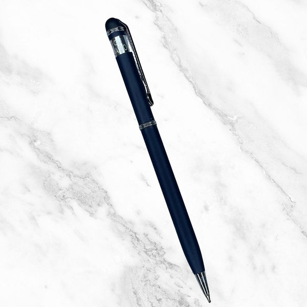 Gunmetal and Silver Ball Pen – Blue Ink | BallPenBazaar