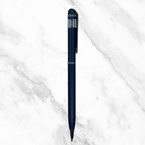 Gunmetal and Silver Ball Pen – Blue Ink | BallPenBazaar