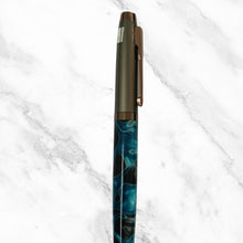 Gunmetal and Designer Blue Ball Pen – Twist Mechanism | Smooth Writing with Glycer 0.6mm Blue Ink