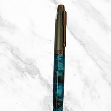 Gunmetal and Designer Blue Ball Pen – Twist Mechanism | Smooth Writing with Glycer 0.6mm Blue Ink