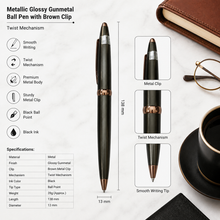 Gunmetal and Gold Twist Ball Pen – Black Ink | Premium Luxury Writing Pen