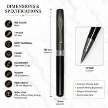 Gunmetal Silver Ball Pen – Smooth Writing | BallPenBazaar