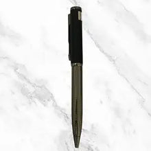 Gunmetal & Silver Twist Pen – Smooth Black Ink | BallPenBazaar