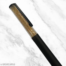 Personalized Gold Flake Roller Ball Pen – Metallic Black Body 