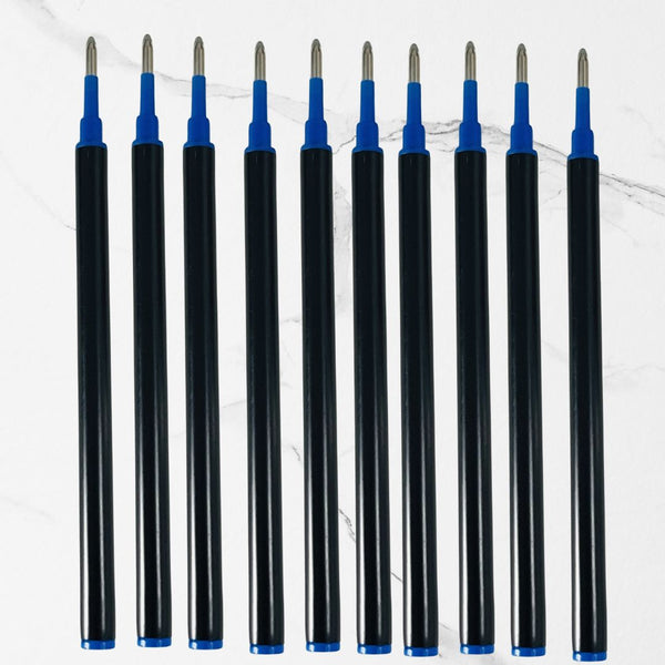 0.8mm Plastic Roller Refills – Set of 10 | Smooth Blue Ink