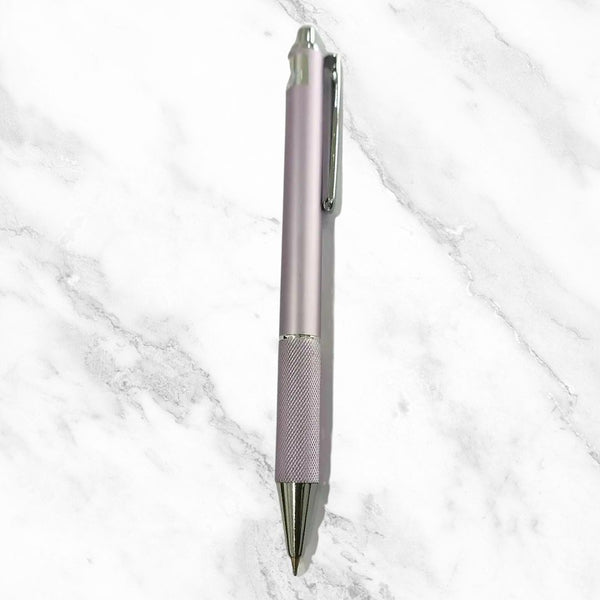 Light Pink Colour Body with Silver Clip Click Mechanism Ball Pen – Smooth Blue Ink