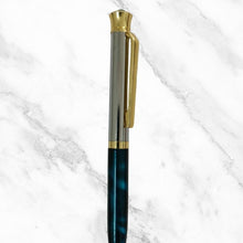 Luxury Dual-Tone Mini Ball Pen – Green & Silver with Gold...
