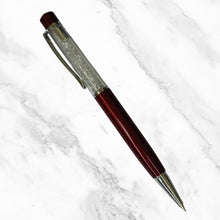 Maroon Ball Pen with White Diamond Top – Blue Ink | BallPenBazaar