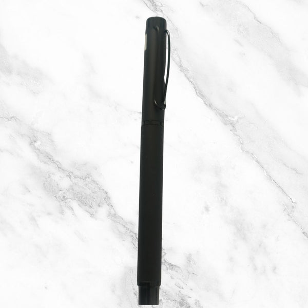 Matt Black Ball Pen – Glossy Clip | Smooth Blue Ink | Sleek & Stylish
