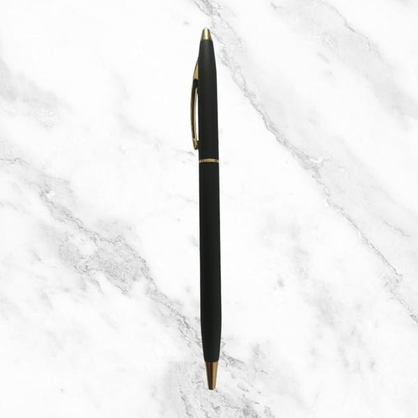 Matt Black Ball Pen – Twist Mechanism | Gold Clip